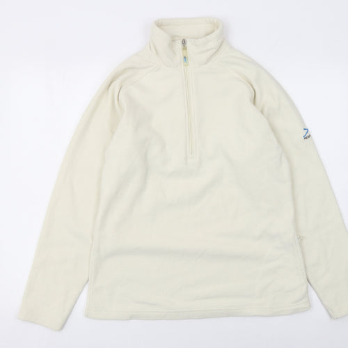 Regatta Women Ivory Fleece 1/2 Zip Lightweight Jacket UK 12