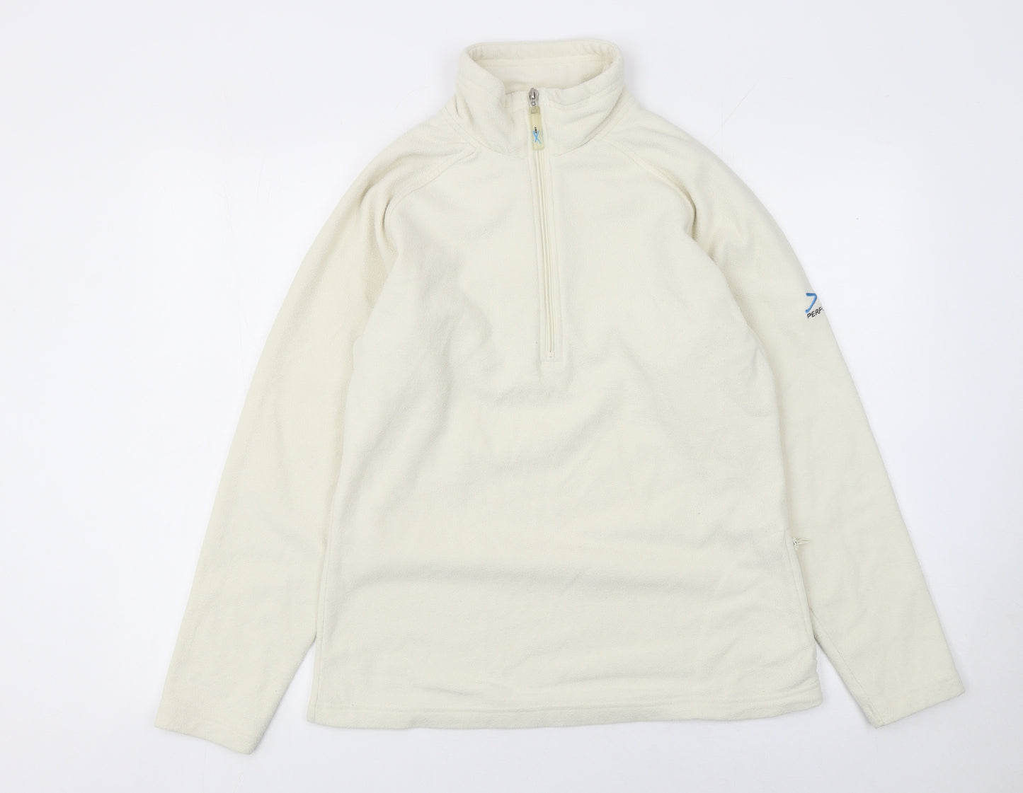 Regatta Women Ivory Fleece 1/2 Zip Lightweight Jacket UK 12