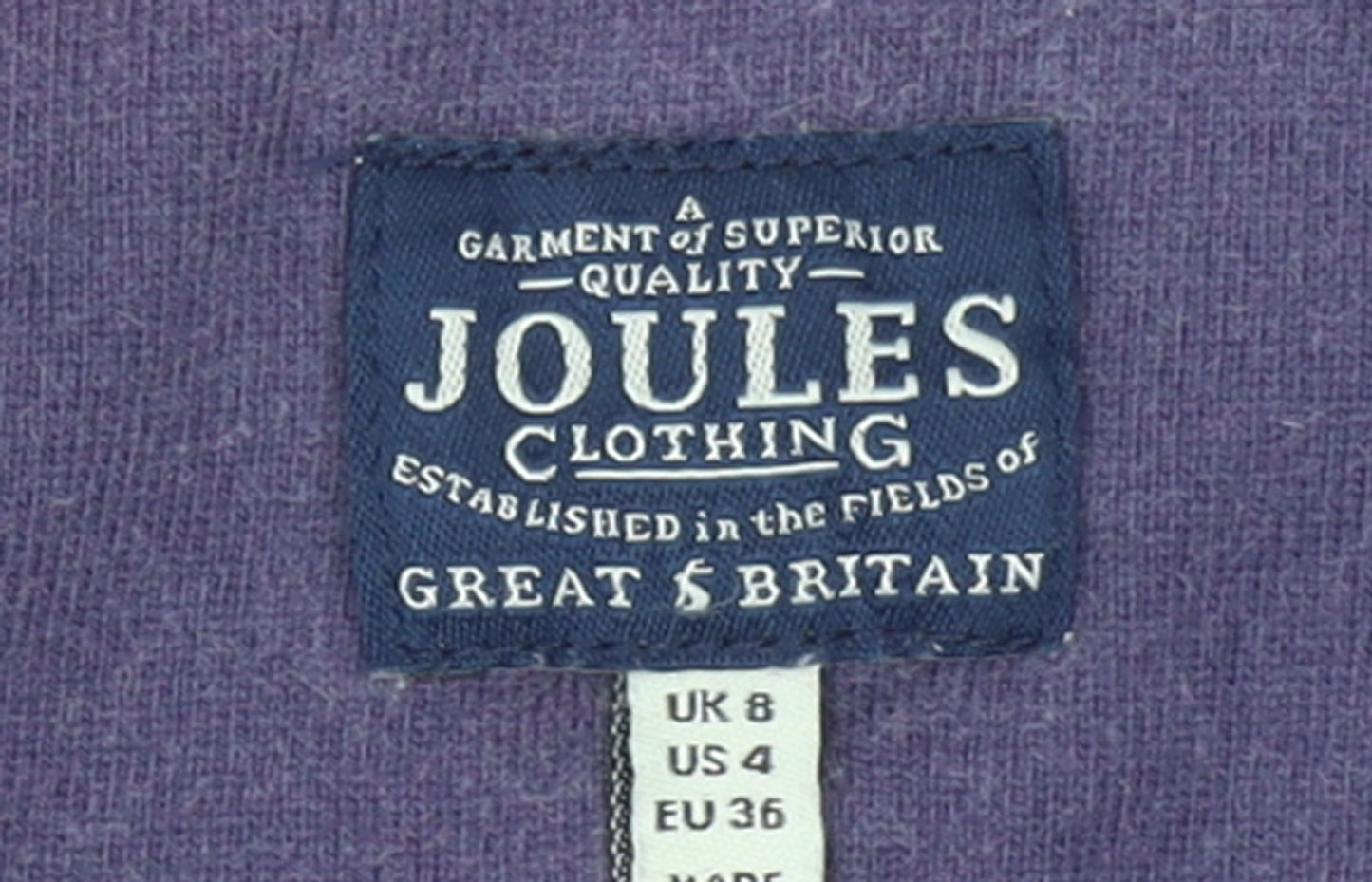 Joules Women’s Blue Floral Stripe Long Sleeve Cotton T-Shirt UK 8