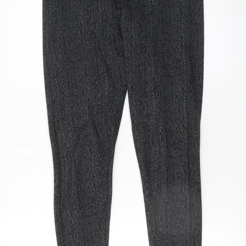 Marks and Spencer Womens Grey Herringbone Slim Leggings Size 12