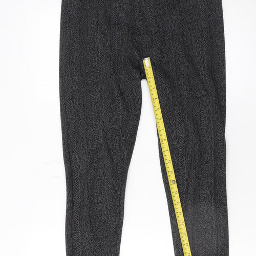 Marks and Spencer Womens Grey Herringbone Slim Leggings Size 12