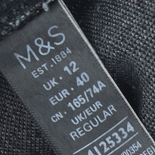 Marks and Spencer Womens Grey Herringbone Slim Leggings Size 12