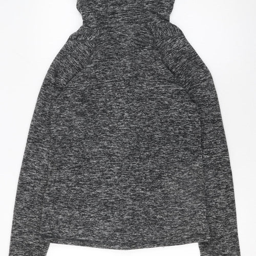 Roxy Women's Grey Full Zip Hoodie Small Polyester Hooded Sweatshirt