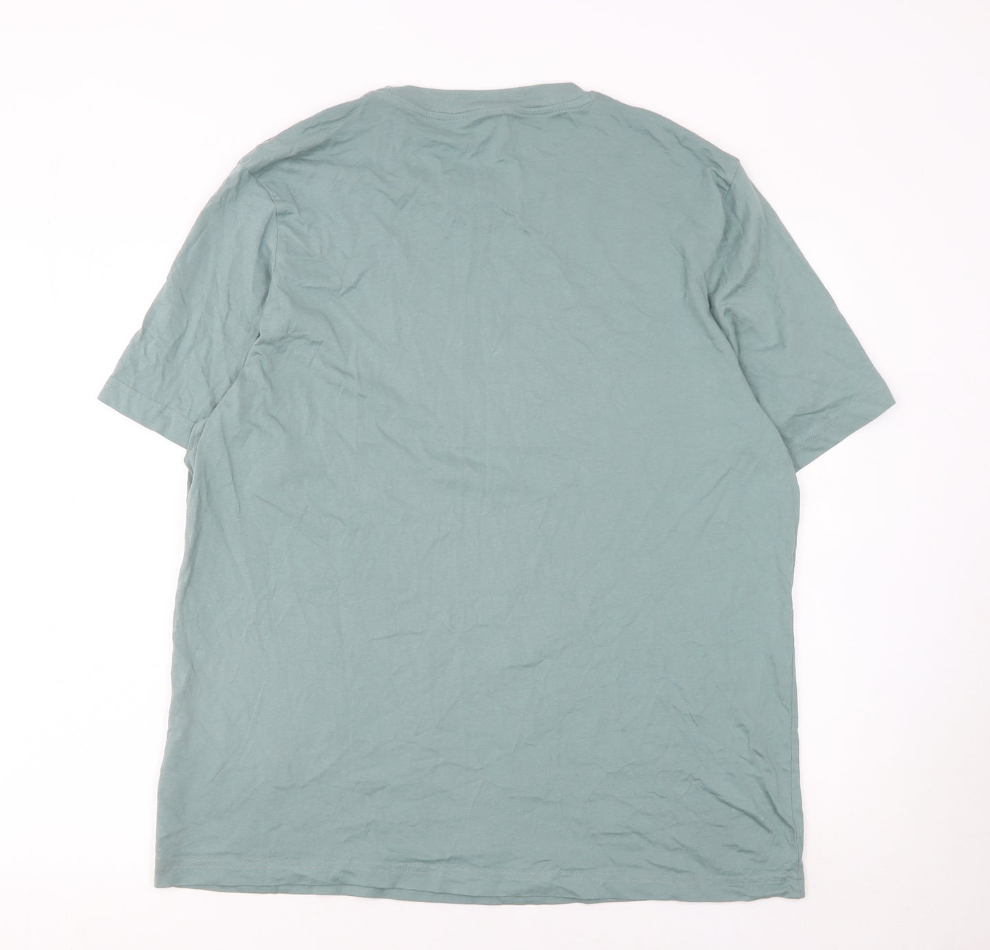 Puma Men's Green XL Crew Neck Cotton Logo Sports T-Shirt