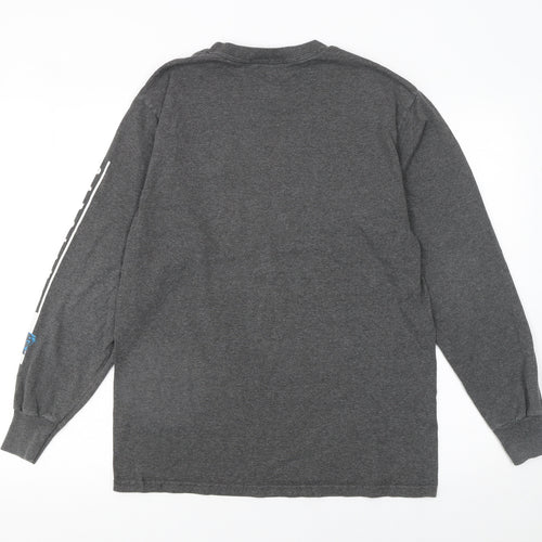 NFL Team Apparel Men’s Grey Carolina Panthers Long Sleeve Graphic T-Shirt Size M