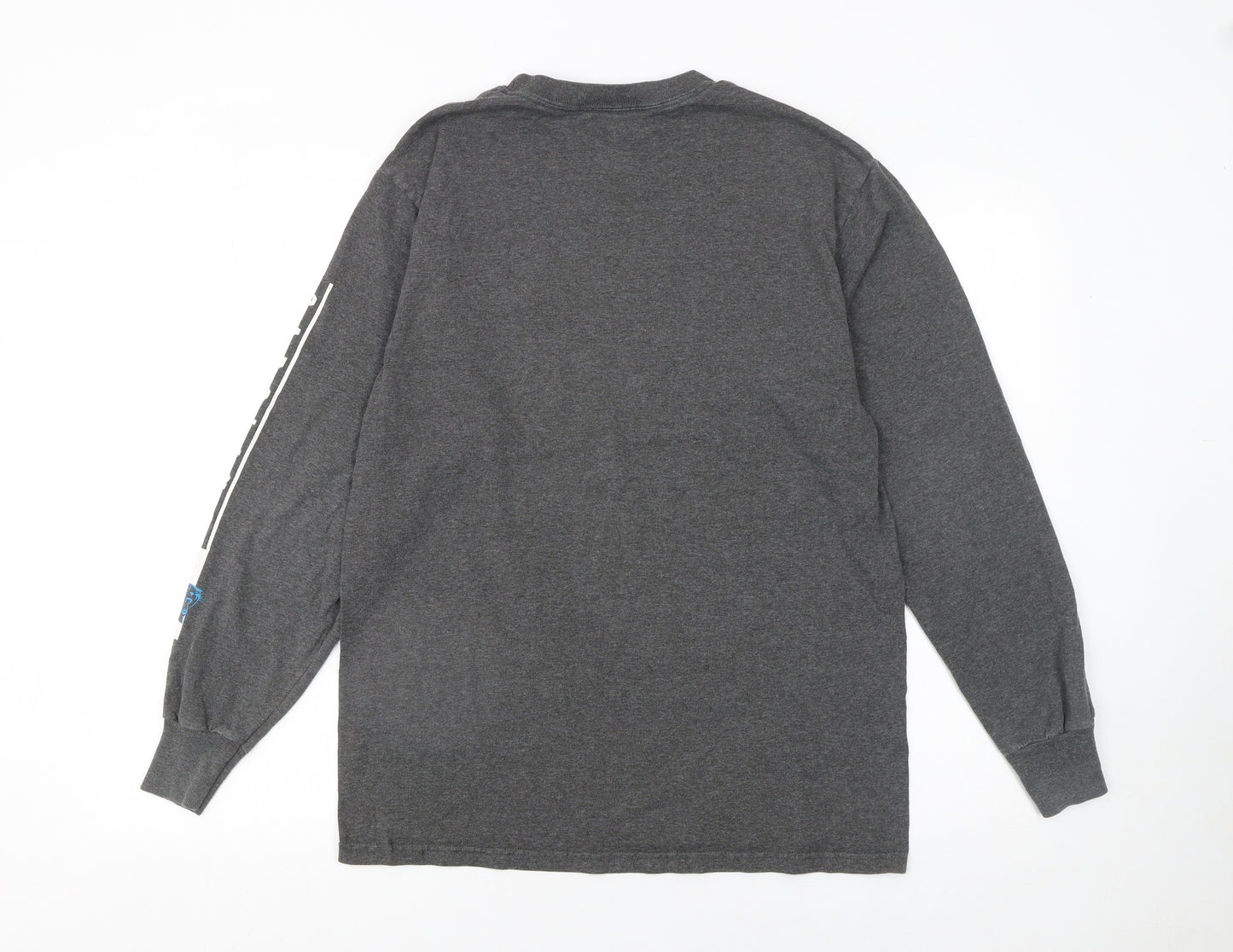 NFL Team Apparel Men’s Grey Carolina Panthers Long Sleeve Graphic T-Shirt Size M