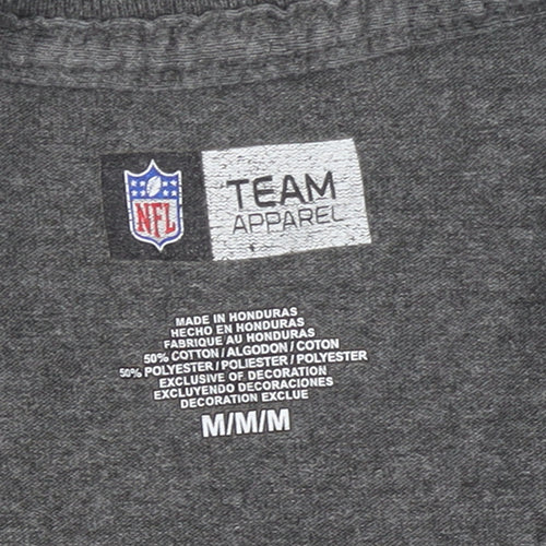 NFL Team Apparel Men’s Grey Carolina Panthers Long Sleeve Graphic T-Shirt Size M