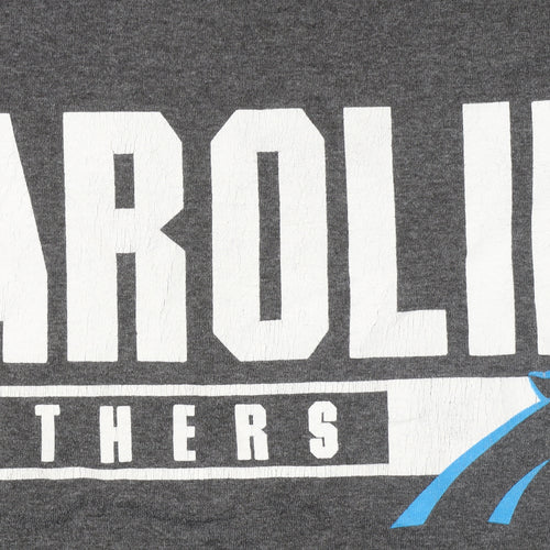 NFL Team Apparel Men’s Grey Carolina Panthers Long Sleeve Graphic T-Shirt Size M