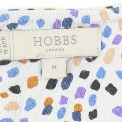 Hobbs Women’s Multicoloured Jersey Blouse M Short Sleeve Scoop Neck Top