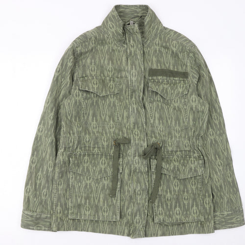 Marks and Spencer Women's Green Embroidered Military Jacket Size 6