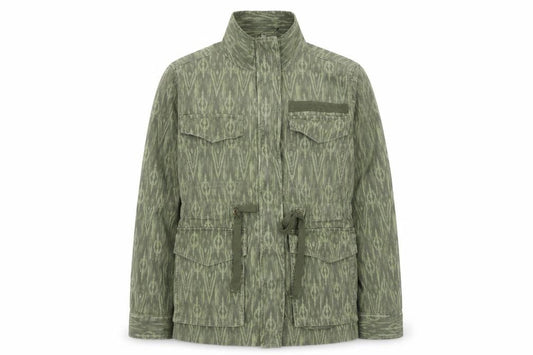 Front view of Marks & Spencer Women's Green Embroidered Military Jacket, size 6