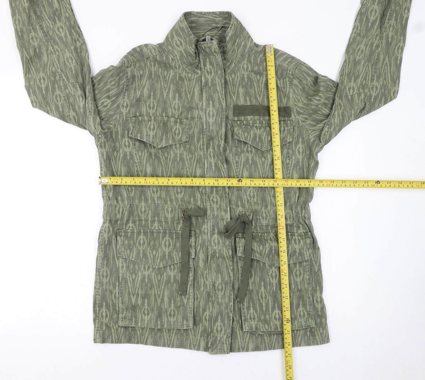 Marks and Spencer Women's Green Embroidered Military Jacket Size 6