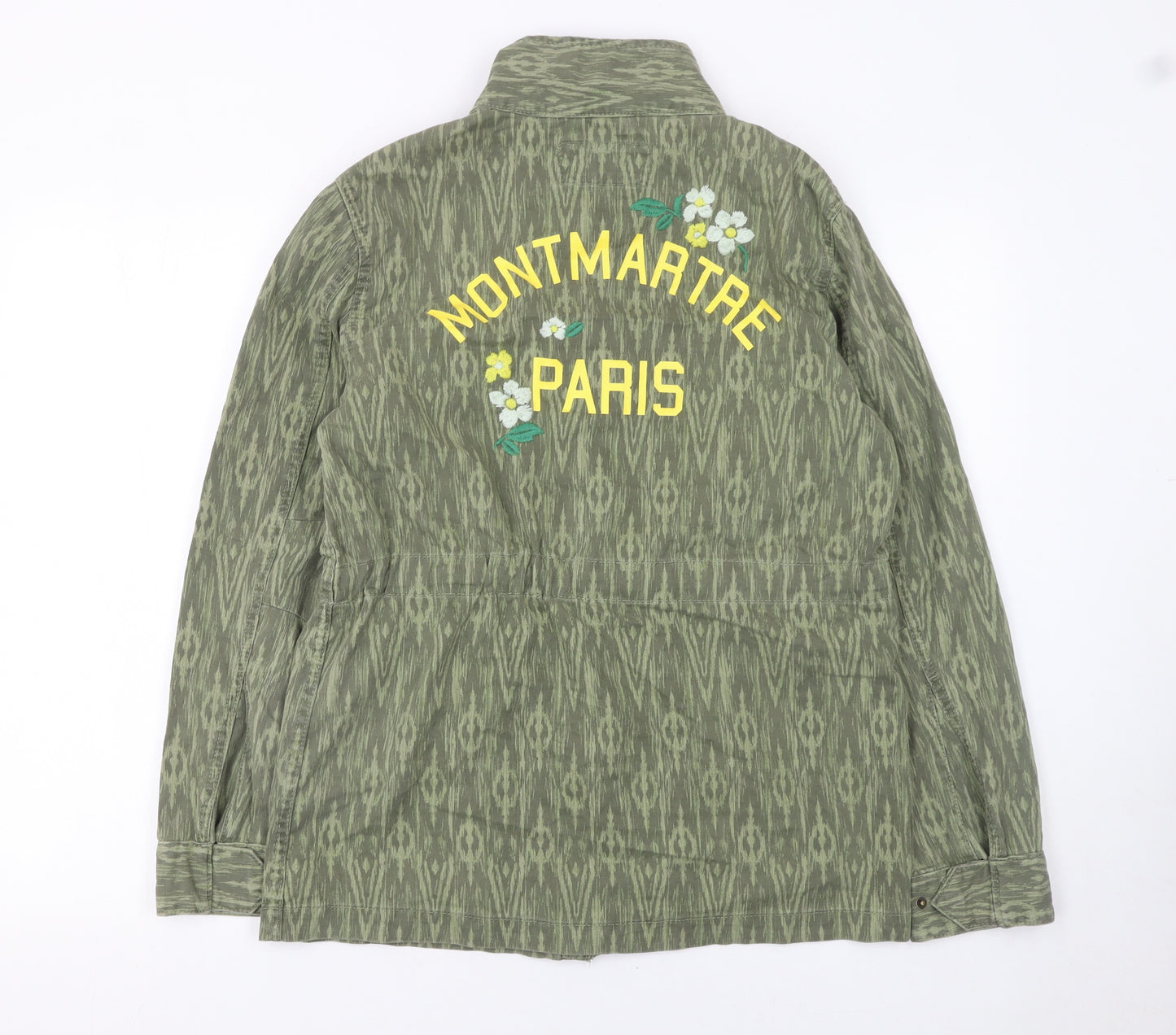 Marks and Spencer Women's Green Embroidered Military Jacket Size 6