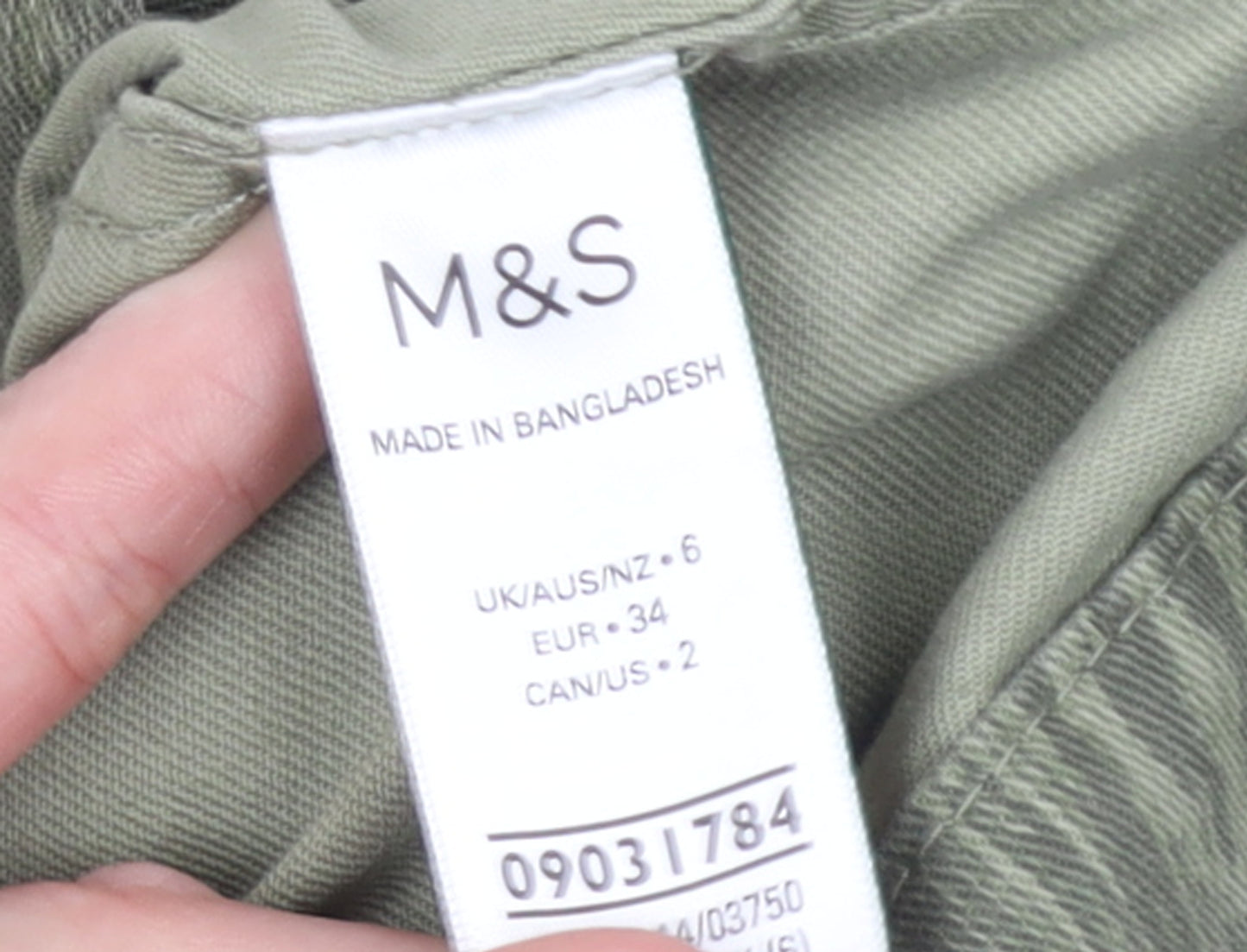 Marks and Spencer Women's Green Embroidered Military Jacket Size 6