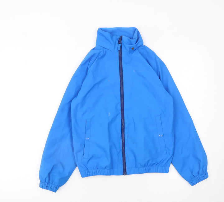 Mountain Warehouse Boys Blue 9-10 Years Water Resistant Rain Jacket