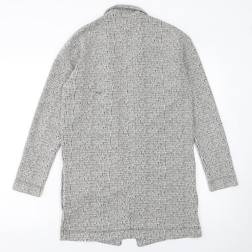 Miss Selfridge Women’s Grey Textured Mid-Length Open Blazer Size 8