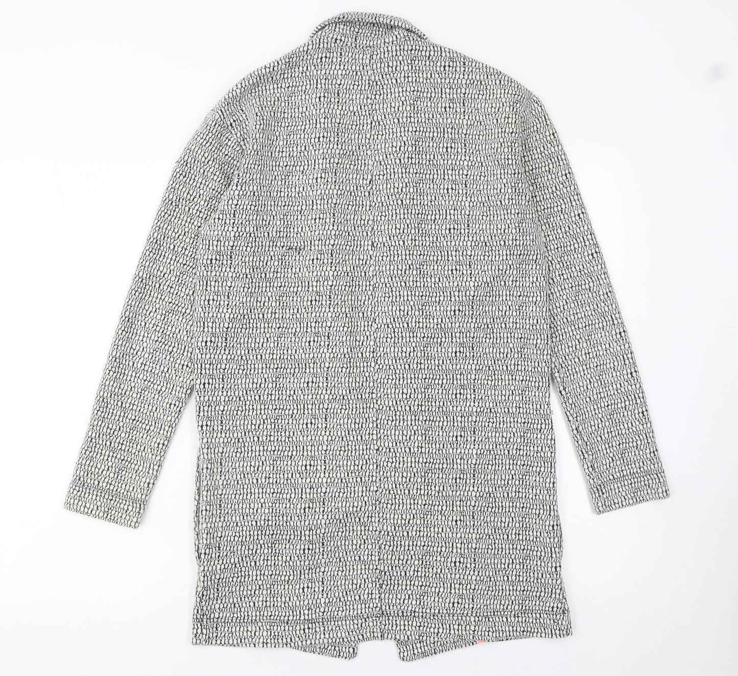 Miss Selfridge Women’s Grey Textured Mid-Length Open Blazer Size 8