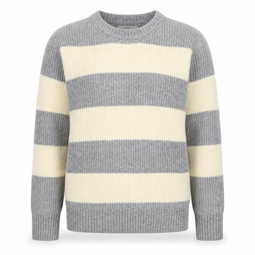 Marks and Spencer Women’s Grey Striped Chunky Knit Jumper XS