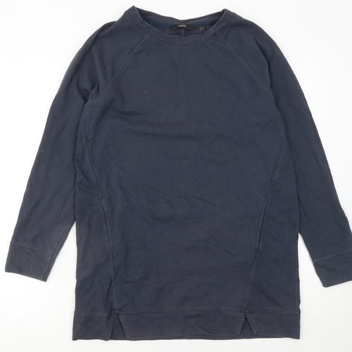 Next Womens Navy Blue Cotton Pullover Sweatshirt UK 10