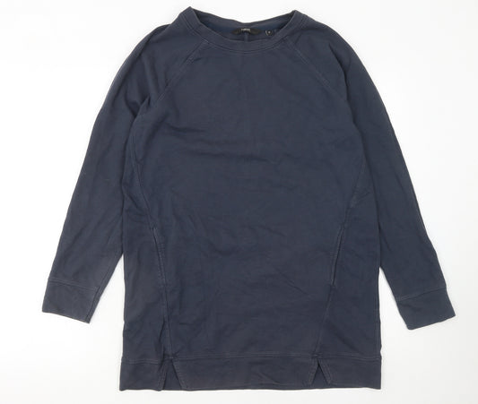 Next Womens Navy Blue Cotton Pullover Sweatshirt UK 10