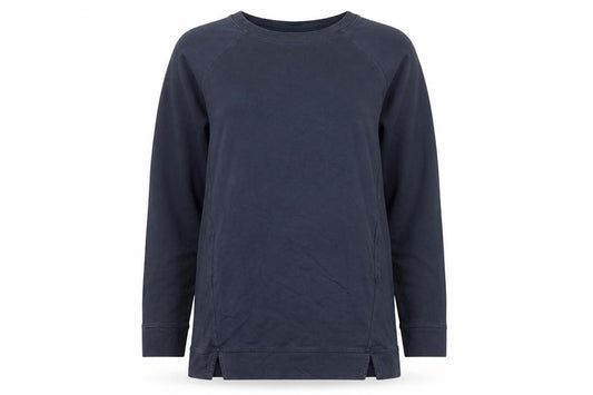 Front view of Next women’s navy blue cotton pullover sweatshirt uk 10