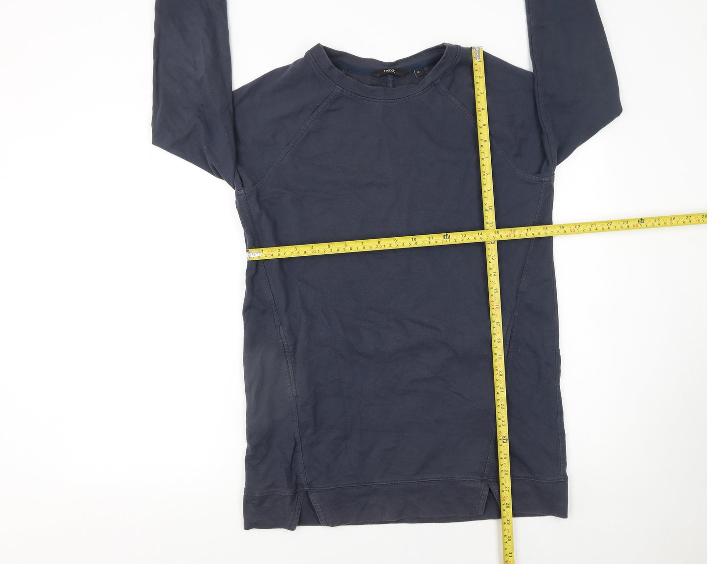 Next Womens Navy Blue Cotton Pullover Sweatshirt UK 10