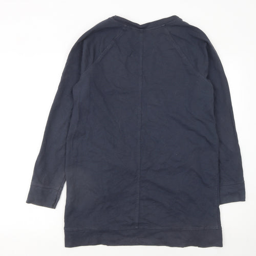 Next Womens Navy Blue Cotton Pullover Sweatshirt UK 10