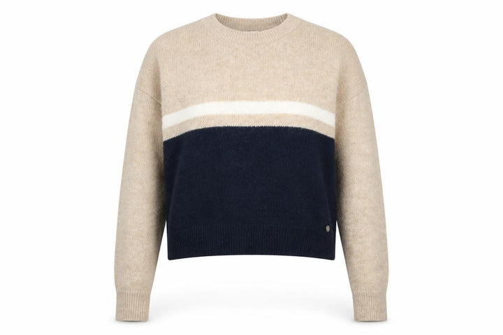 Pull&Bear Women’s Beige Wool Blend Crew Neck Jumper Size 8