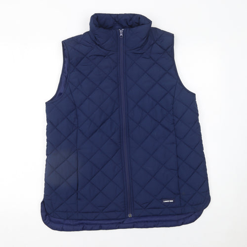 Lands' End Men's Blue Quilted Insulated Waistcoat M Regular Fit