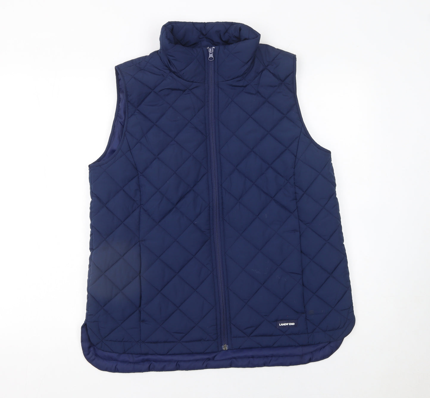 Lands' End Men's Blue Quilted Insulated Waistcoat M Regular Fit