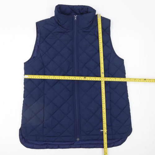 Lands' End Men's Blue Quilted Insulated Waistcoat M Regular Fit