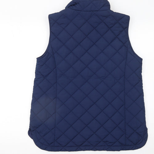 Lands' End Men's Blue Quilted Insulated Waistcoat M Regular Fit