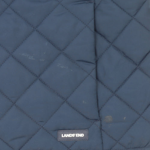Lands' End Men's Blue Quilted Insulated Waistcoat M Regular Fit