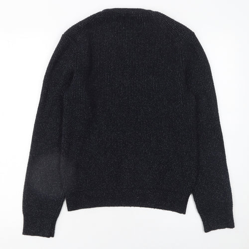 Marks and Spencer Men's Black Knit Crew Neck Pullover Jumper Size S