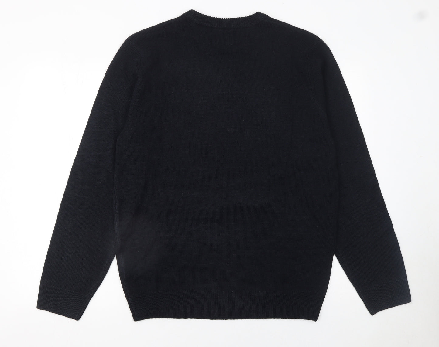 C&A Men's Black Christmas Santa Pullover Jumper L