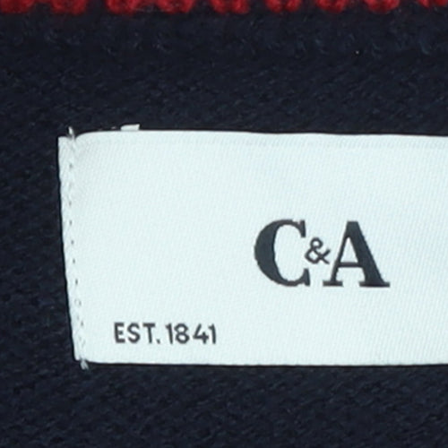 C&A Men's Black Christmas Santa Pullover Jumper L