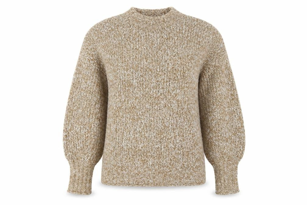 Topshop Women Beige Knit Pullover Jumper UK S Long Sleeve