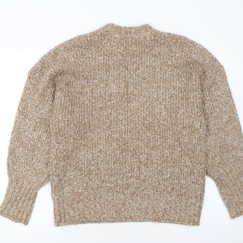 Topshop Women Beige Knit Pullover Jumper UK S Long Sleeve