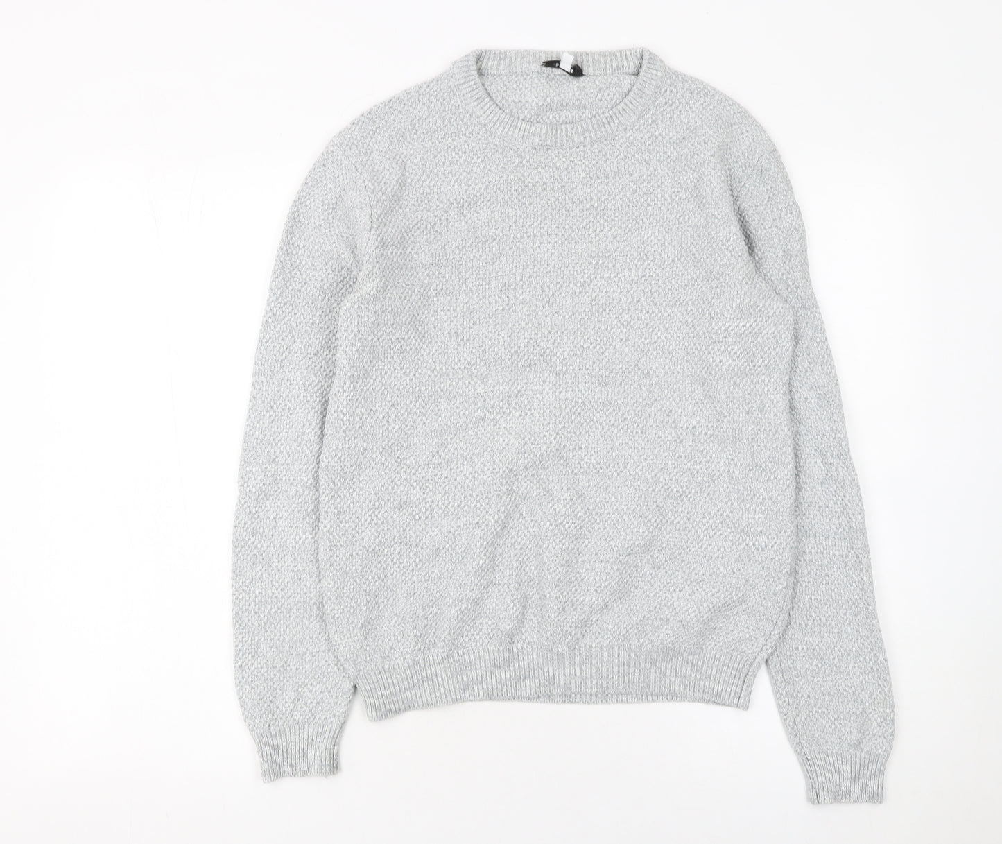 Reiss Men Grey Small Cotton Crew Neck Knit Jumper