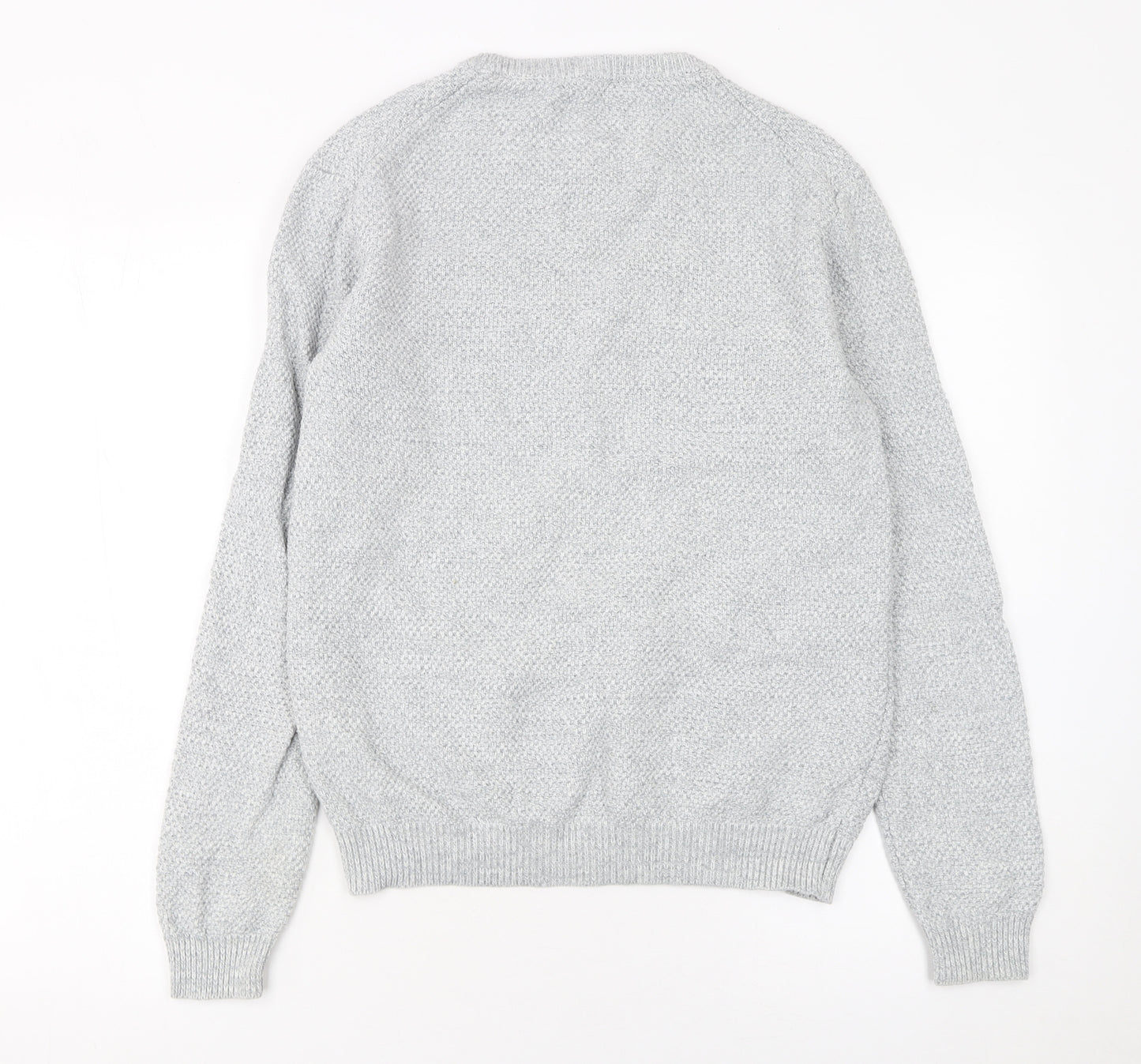 Reiss Men Grey Small Cotton Crew Neck Knit Jumper