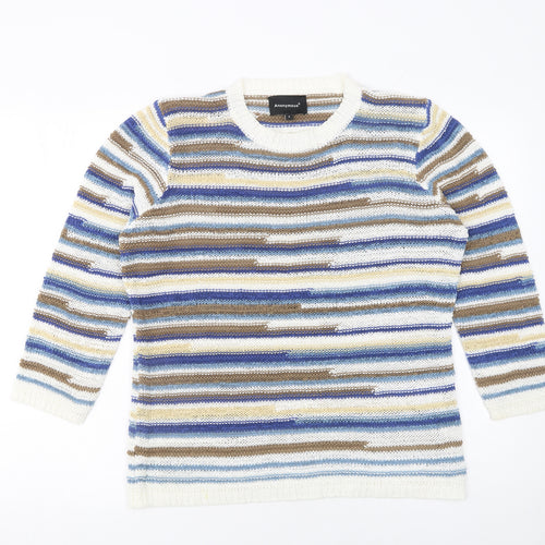 Anonymous Women’s Multicoloured Striped Knit Jumper Size S
