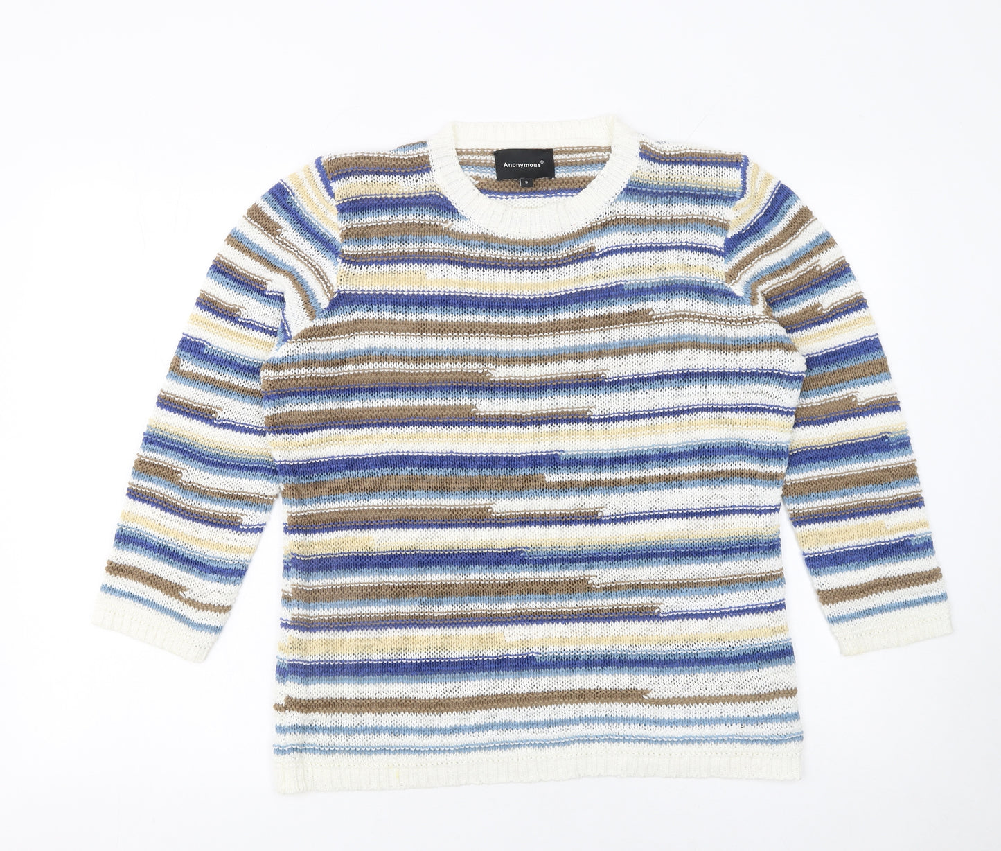 Anonymous Women’s Multicoloured Striped Knit Jumper Size S