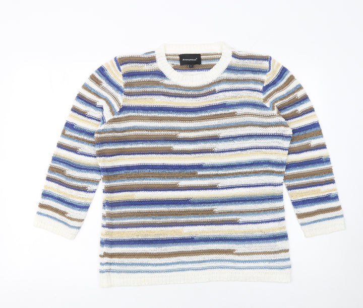 Anonymous Women’s Multicoloured Striped Knit Jumper Size S