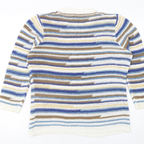Anonymous Women’s Multicoloured Striped Knit Jumper Size S