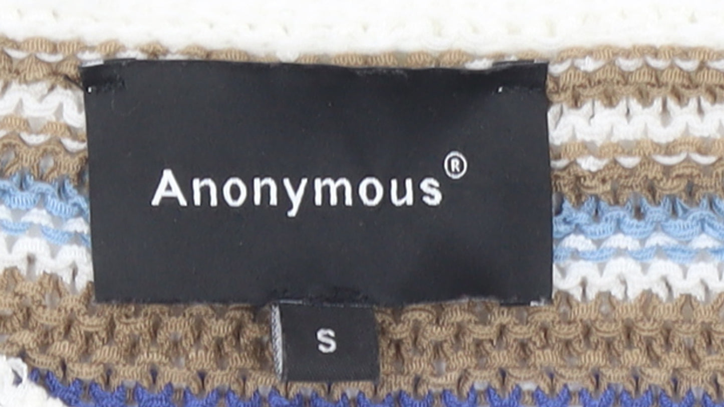 Anonymous Women’s Multicoloured Striped Knit Jumper Size S