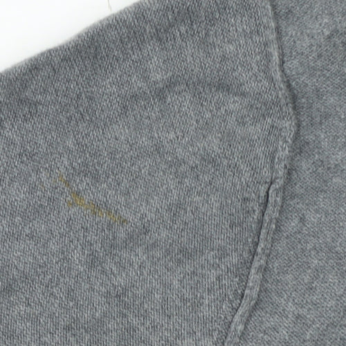 Gio Goi Men's Grey Cotton Collared Button Cardigan Size L