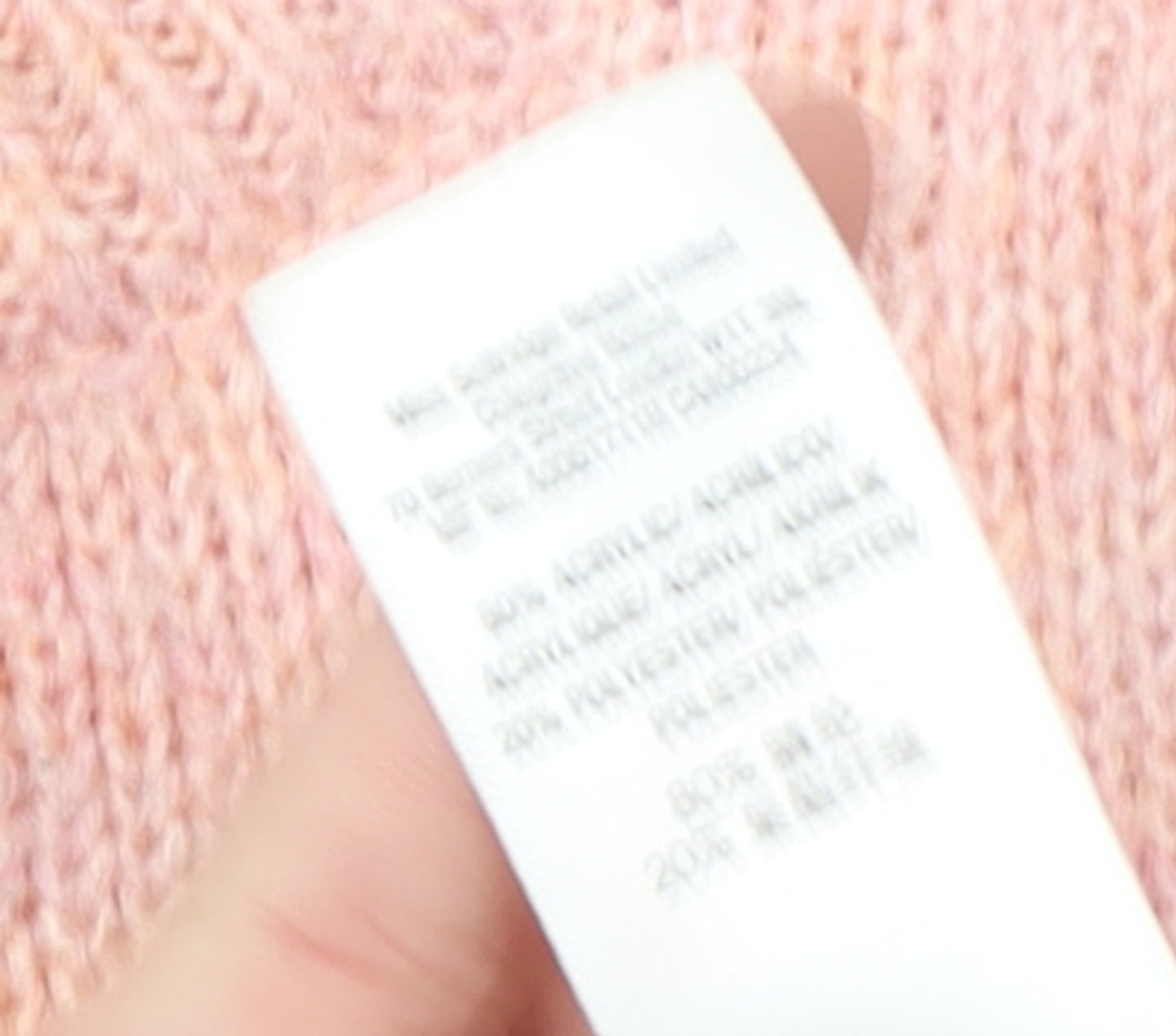 Miss Selfridge Women's Pink Check Crew Neck Pullover Jumper Size 8