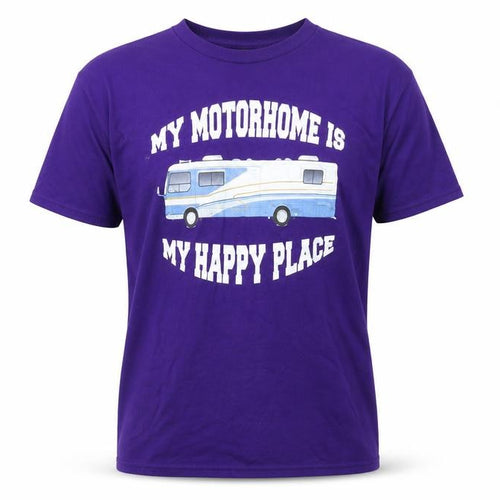 Gildan Men's Purple Heavy Cotton My Motorhome Graphic T-Shirt Size M