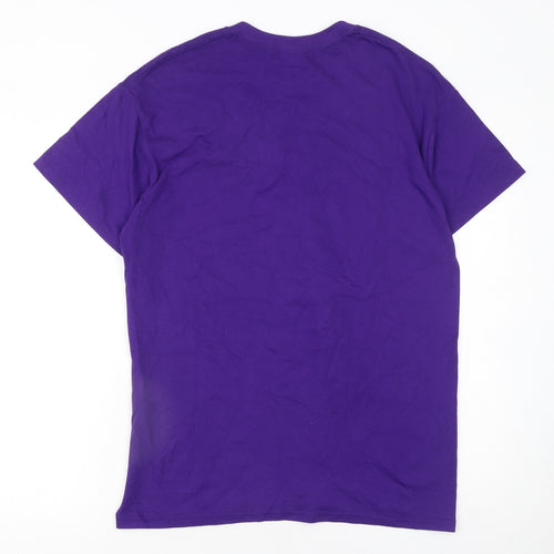 Gildan Men's Purple Heavy Cotton My Motorhome Graphic T-Shirt Size M