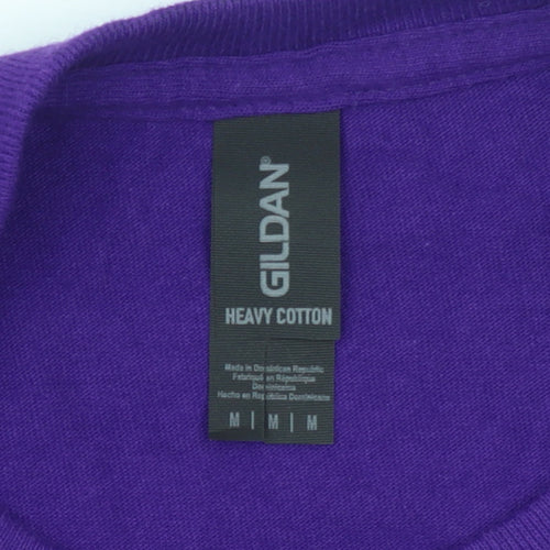 Gildan Men's Purple Heavy Cotton My Motorhome Graphic T-Shirt Size M
